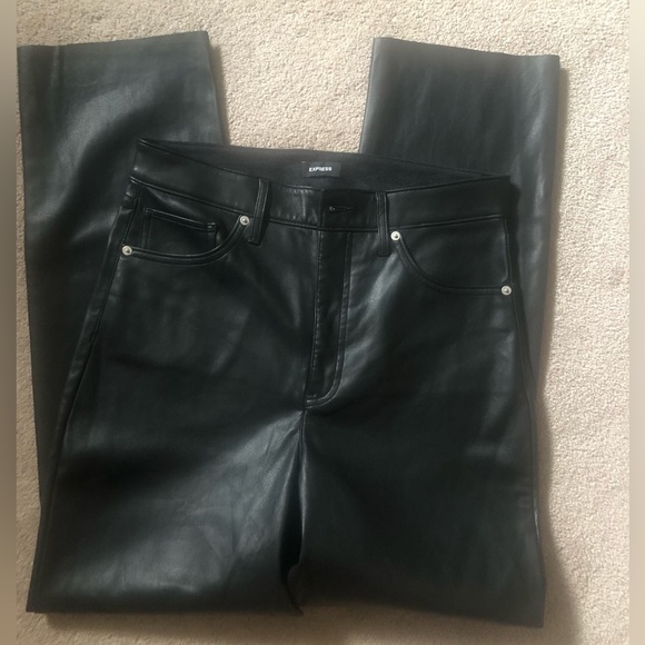 Express High Rise Leather Pants - Picture 6 of 8